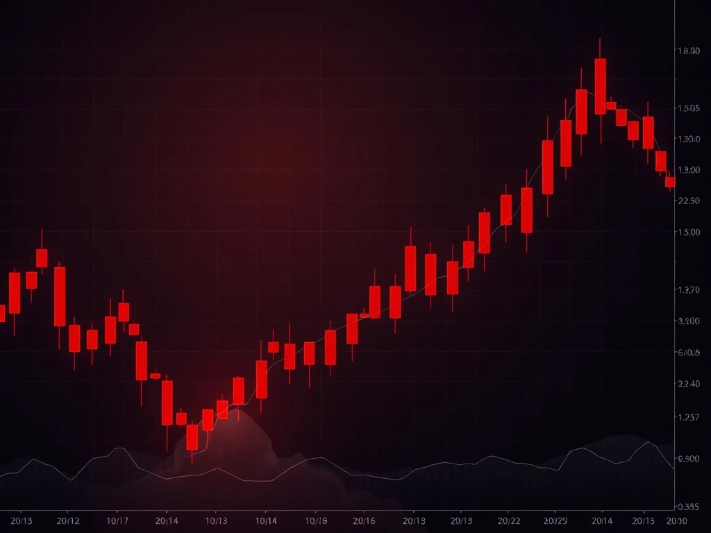 AUCTION cryptocurrency catastrophic price collapse showing extreme market volatility and bearish trend