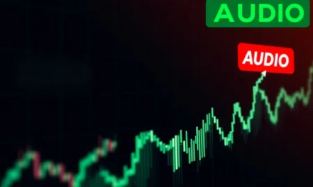 AUDIO cryptocurrency dramatic price surge chart showing massive 247% gain