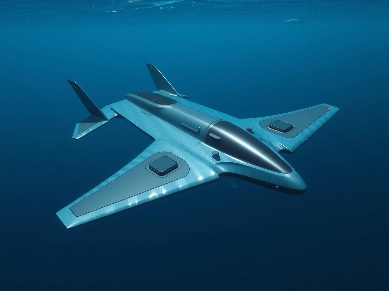 Advanced undersea drone conducting stealth surveillance missions for maritime defense operations