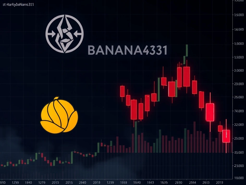 BANANAS31 cryptocurrency experiencing severe price crash with technical indicators showing oversold conditions