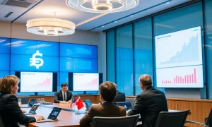 Bank of Canada officials discussing urgent stablecoin regulation during financial technology conference