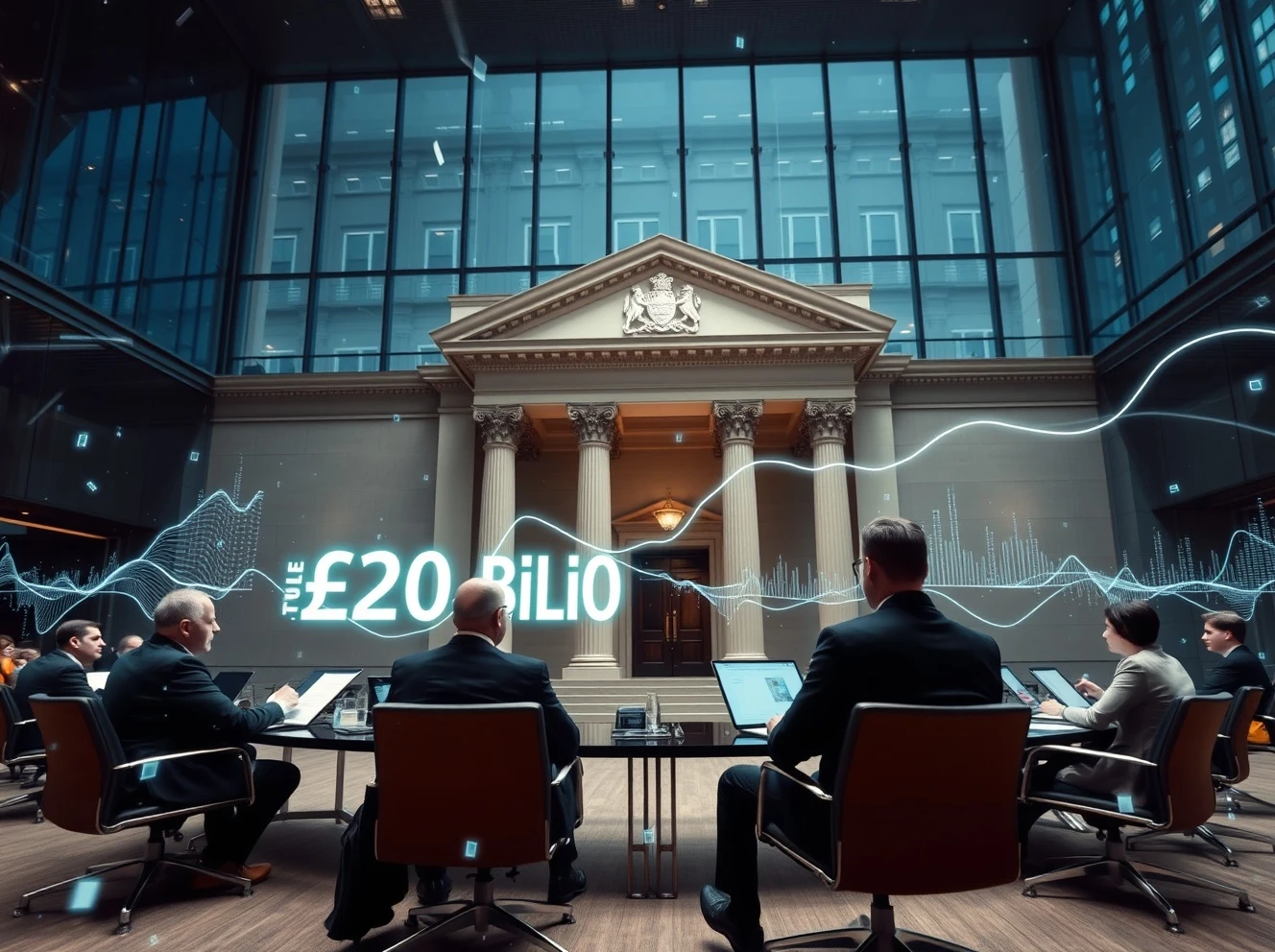 Bank of England QE reform discussion showing financial leaders analyzing £20 billion savings opportunity