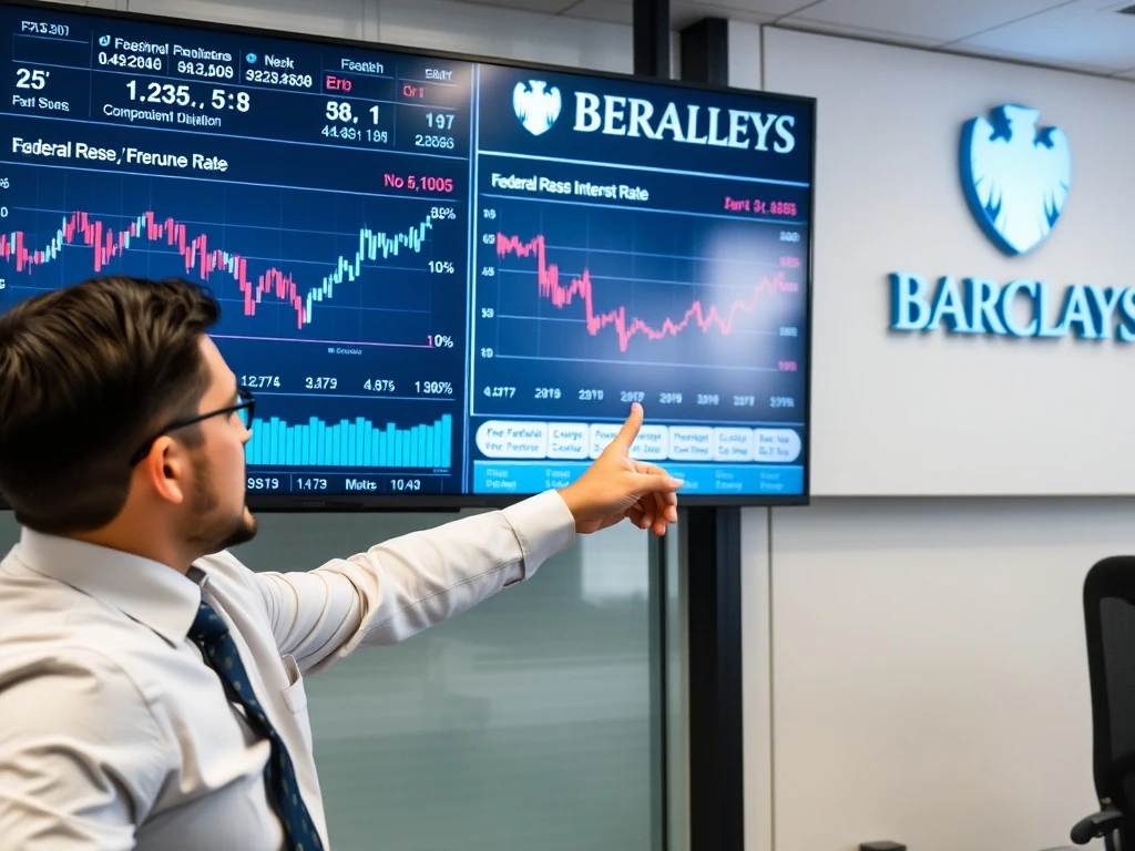 Analyst discussing crucial Fed rate cuts prediction with economic charts