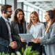 Local IT support professional assisting business team with technology solutions in modern office environment