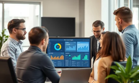 Sales team using CRM tools for sales teams to analyze customer data and improve performance