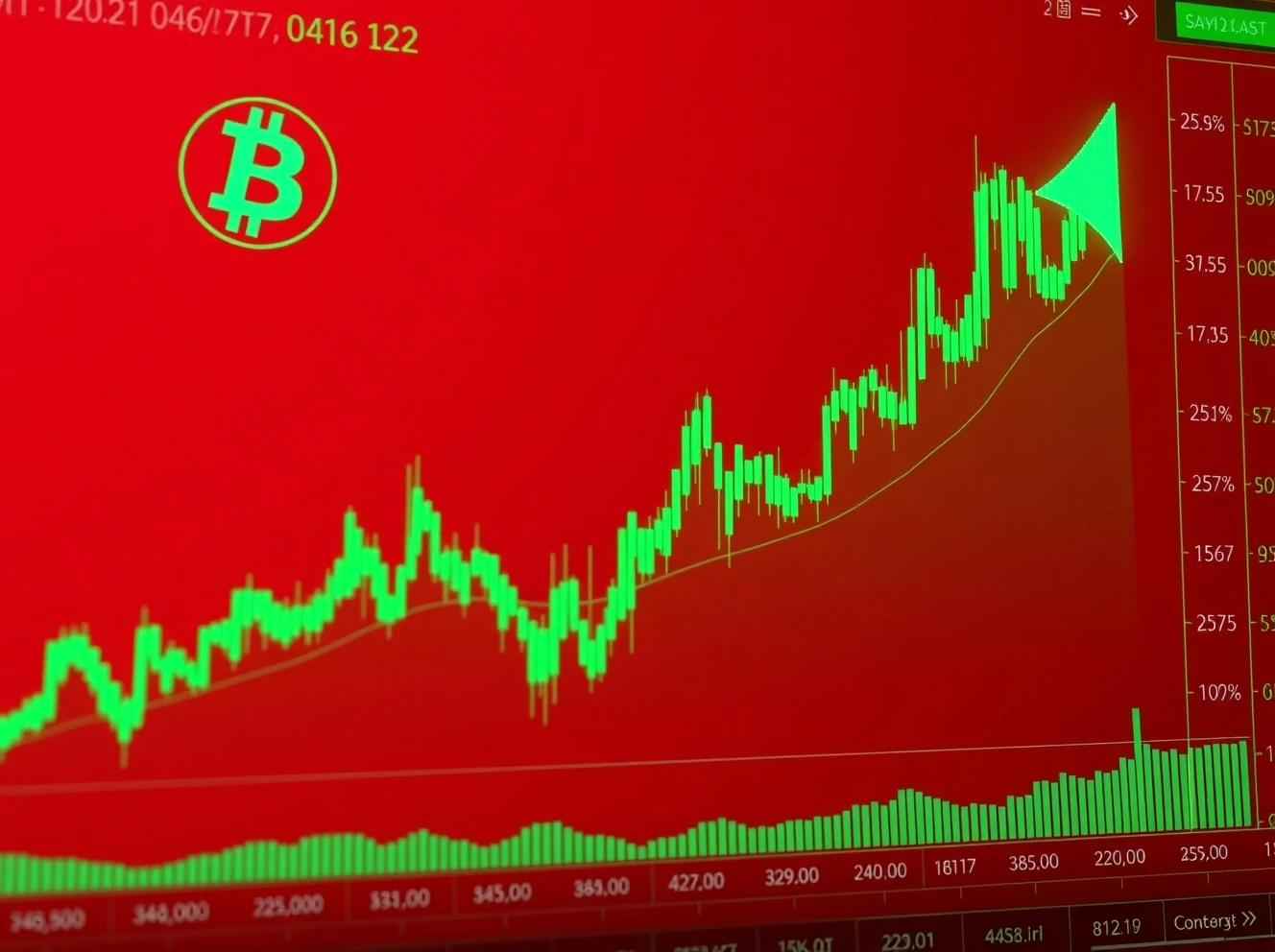 BICO cryptocurrency dramatic price surge chart showing massive 243% gain amid market volatility
