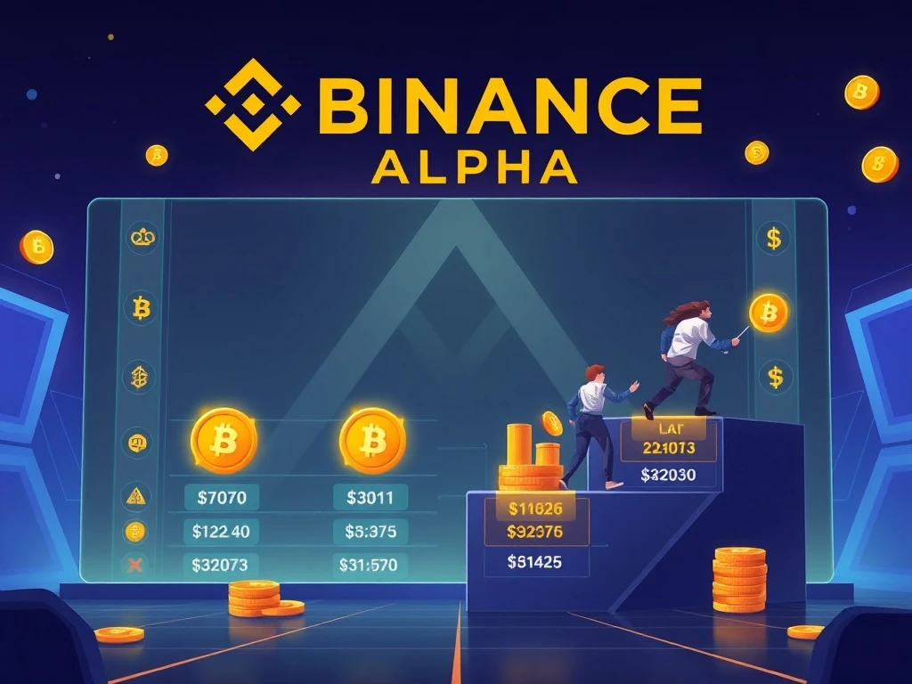 Competitive Binance Alpha airdrop race showing users earning WOD tokens through gamified participation