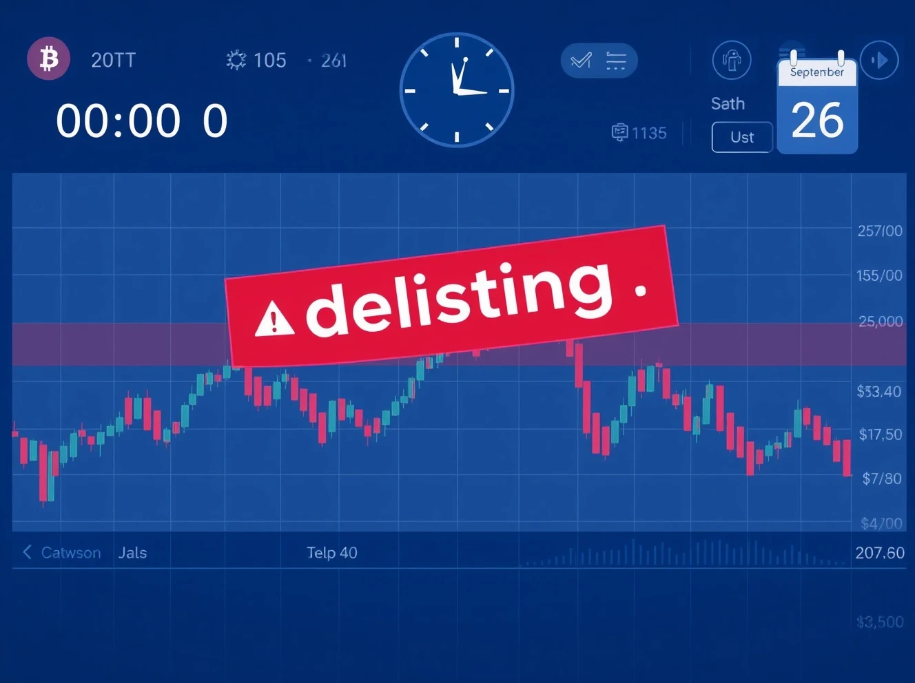 Critical Binance NEIROETH delisting warning with countdown timer and trading interface