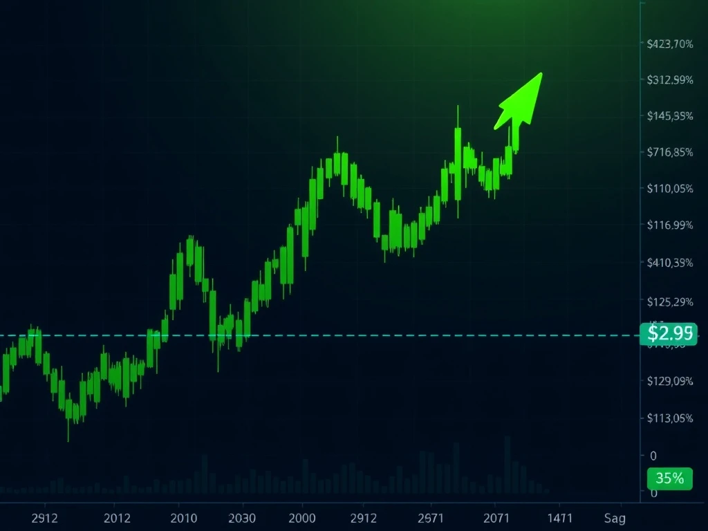 BIO cryptocurrency price chart showing dramatic volatility spike and long-term growth trajectory