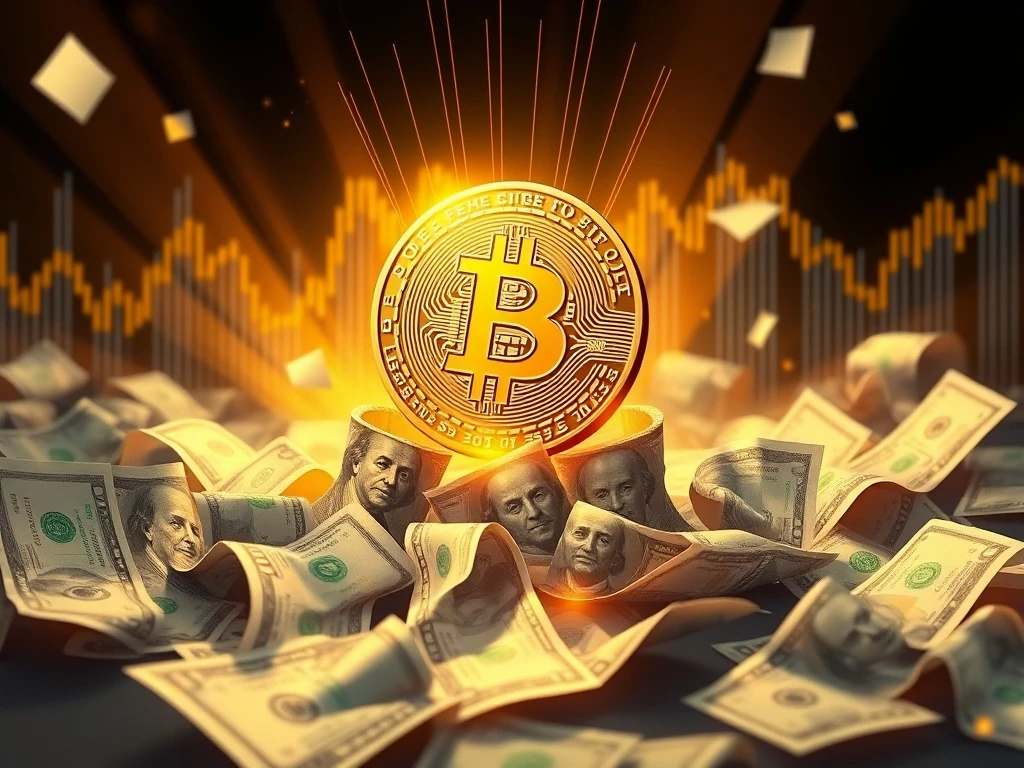 Bitcoin alternative currency rising above failing US dollar as safe haven investment