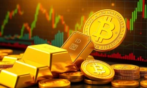Bitcoin breakout potential analysis showing gold-to-crypto transformation in bullish market conditions