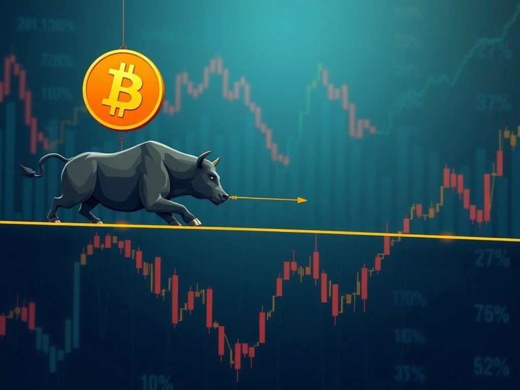 Bitcoin correction analysis showing market tension between short-term traders and long-term investors