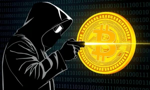 Sophisticated crypto heists targeting Bitcoin and digital assets security breach illustration
