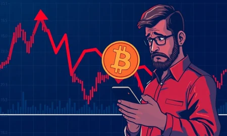 Bitcoin decline warning chart showing critical support levels and market analysis