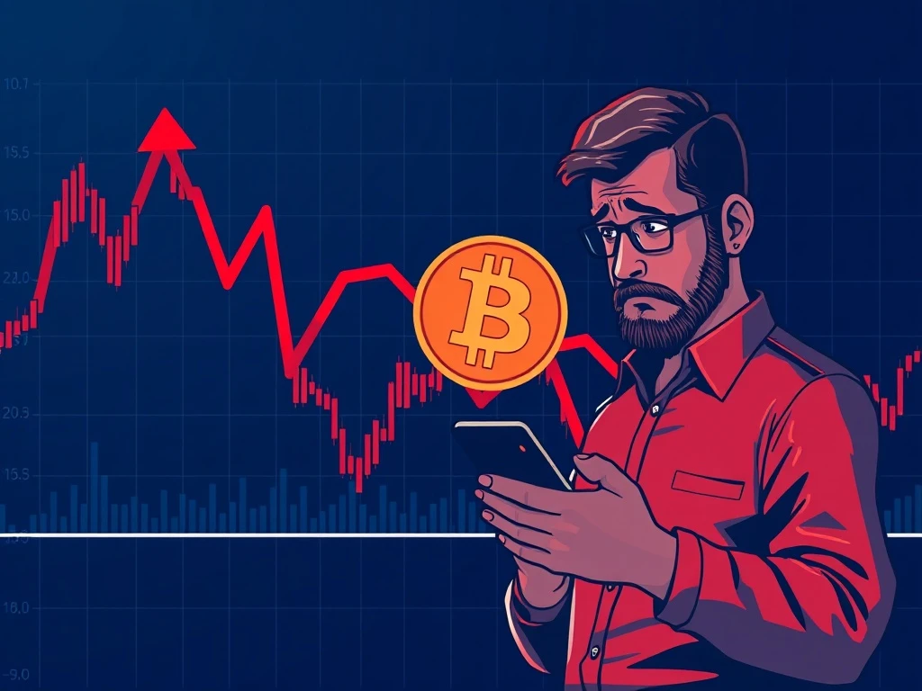 Bitcoin decline warning chart showing critical support levels and market analysis