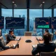 Corporate Bitcoin dividends strategy meeting in Tokyo boardroom with financial charts