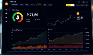 Bitcoin ETF dividend yields performance dashboard showing high returns and investment growth strategies