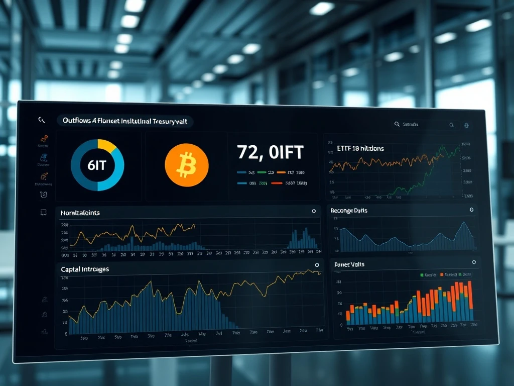 Bitcoin ETF outflows transforming into institutional treasury holdings showing capital migration