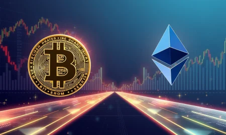 Strategic crypto asset allocation showing Bitcoin and Ethereum divergence with institutional investment flows