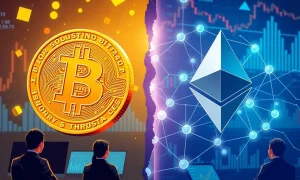 Strategic crypto investment analysis showing Bitcoin and Ethereum as complementary assets in diversified portfolios
