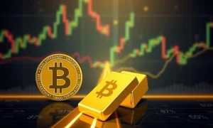 Bitcoin gold correlation divergence showing digital and physical safe haven assets moving in opposite directions