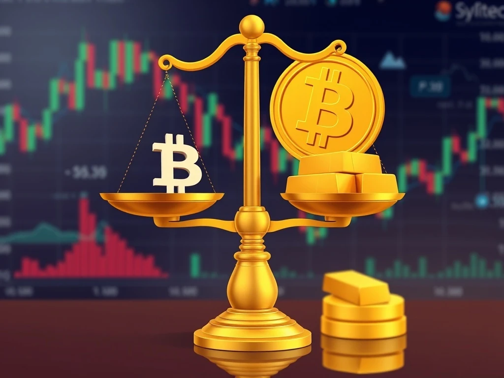 Bitcoin gold correlation analysis showing divergent market behavior between digital and traditional safe havens