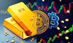 Bitcoin-gold correlation analysis showing portfolio diversification strategy for investors