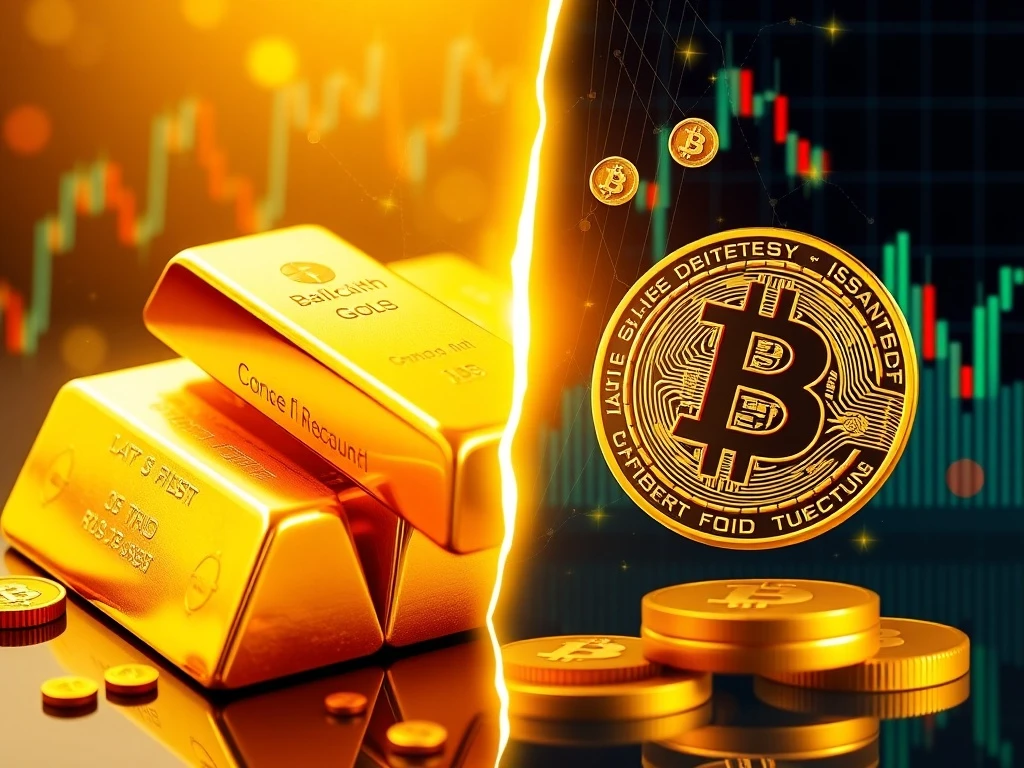 Bitcoin and gold comparison showing complementary risk management strategies for investment portfolios