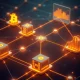 Bitcoin hashrate strength showing secure blockchain network with mining operations