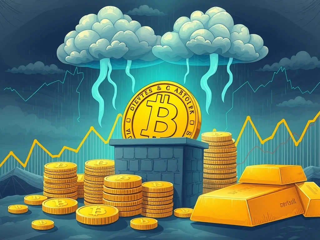 Bitcoin hedge strategy protecting investment portfolio from economic collapse