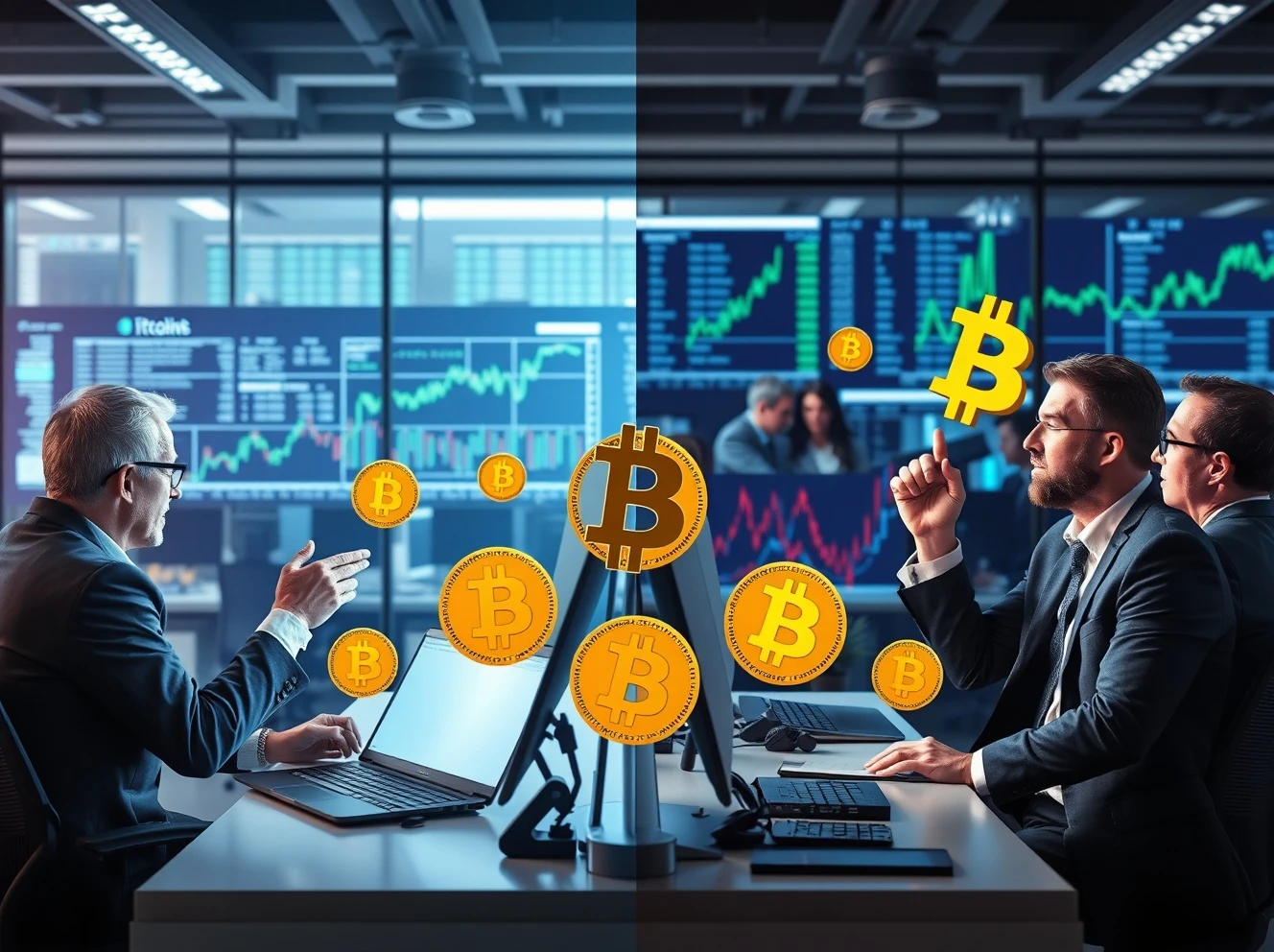 Bitcoin institutional accumulation strategy contrasting retail trading volatility in digital asset markets