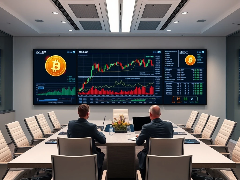 Corporate Bitcoin institutional adoption strategy analysis with financial charts