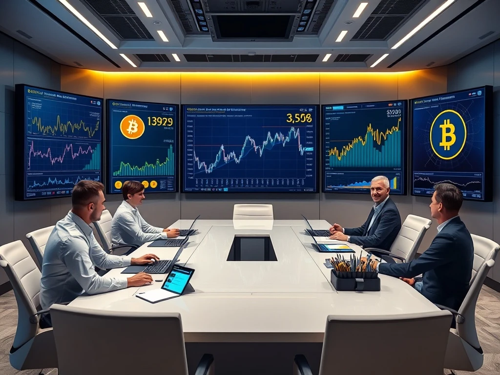 Corporate Bitcoin institutional adoption strategy showing financial growth and treasury management