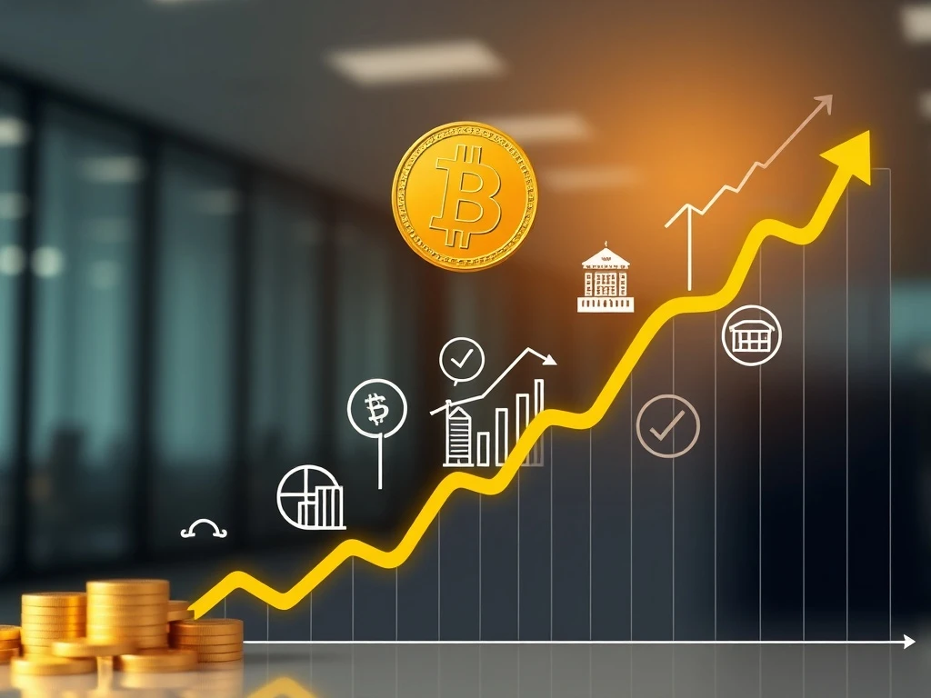 Bitcoin institutional investment growth chart showing major financial firms accumulating digital assets