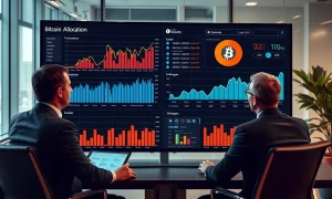 Strategic Bitcoin allocation in institutional portfolios showing diversification benefits and risk management
