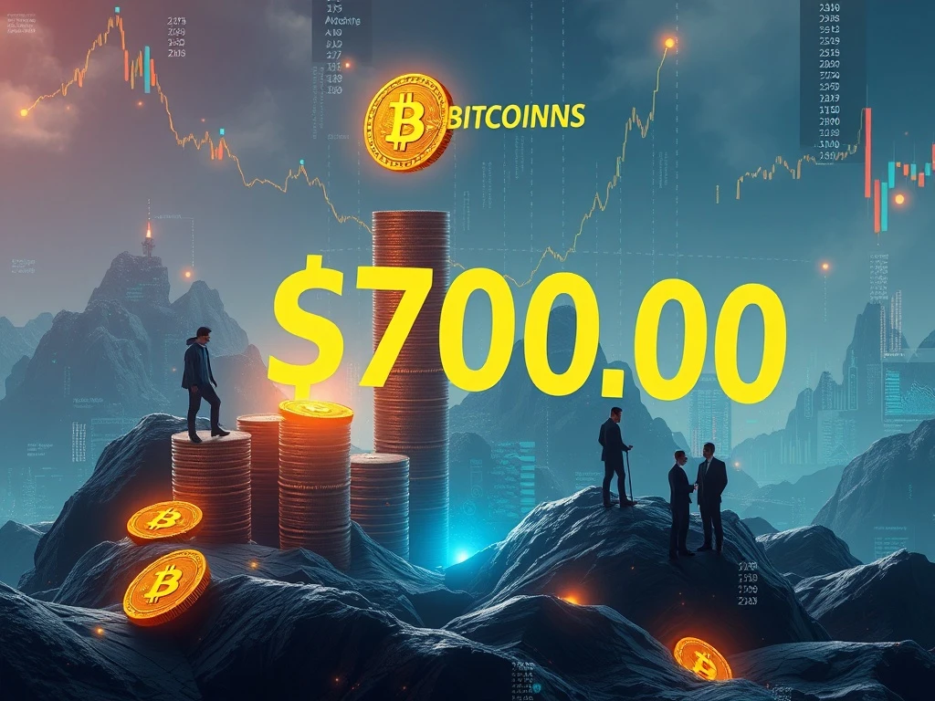 Bitcoin investment growth trajectory showing path to $700,000 valuation with institutional adoption