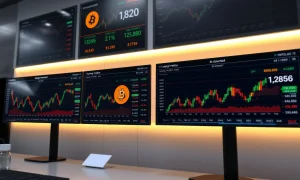 Bitcoin long/short ratio dashboard showing market sentiment analysis from major cryptocurrency exchanges