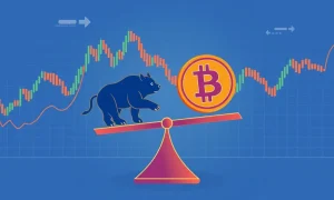 Bitcoin long/short ratio analysis showing market sentiment balance between bullish and bearish traders