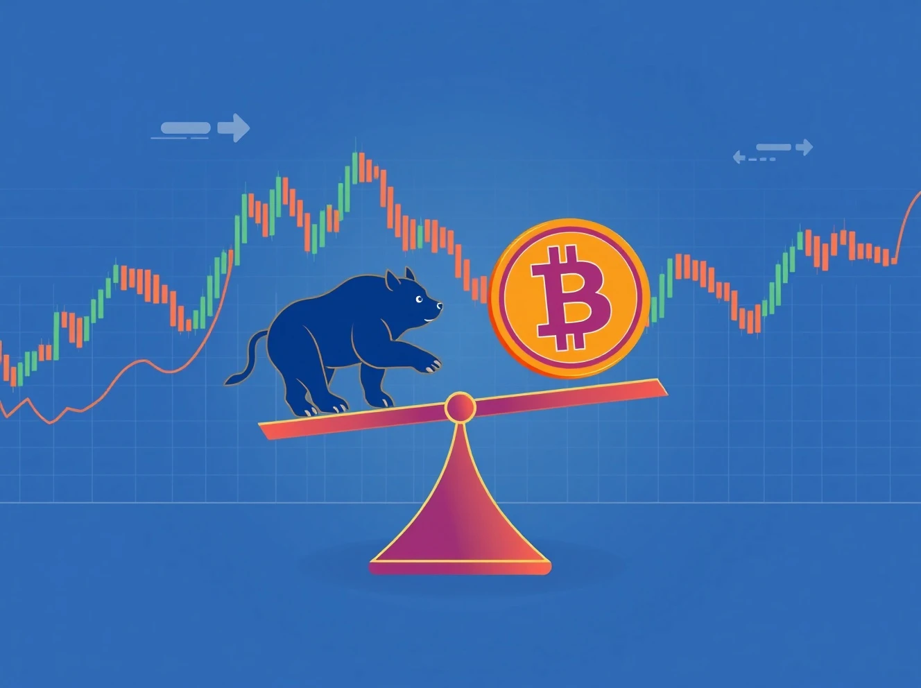 Bitcoin long/short ratio analysis showing market sentiment balance between bullish and bearish traders