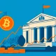 Bitcoin macro on-ramp illustration showing institutional adoption during Federal Reserve rate cuts