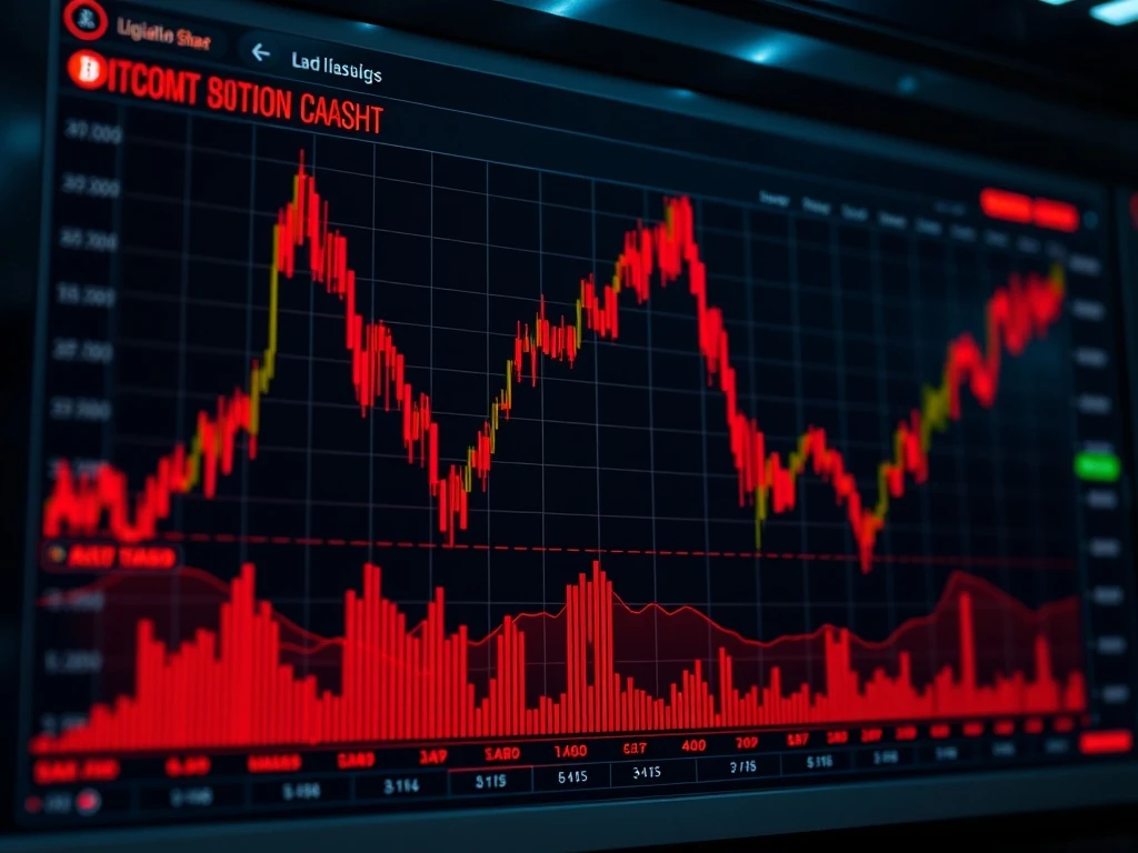 Bitcoin price crash showing massive market liquidation during inflation concerns