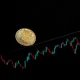 Bitcoin market uncertainty shown through volatile price chart with critical support levels
