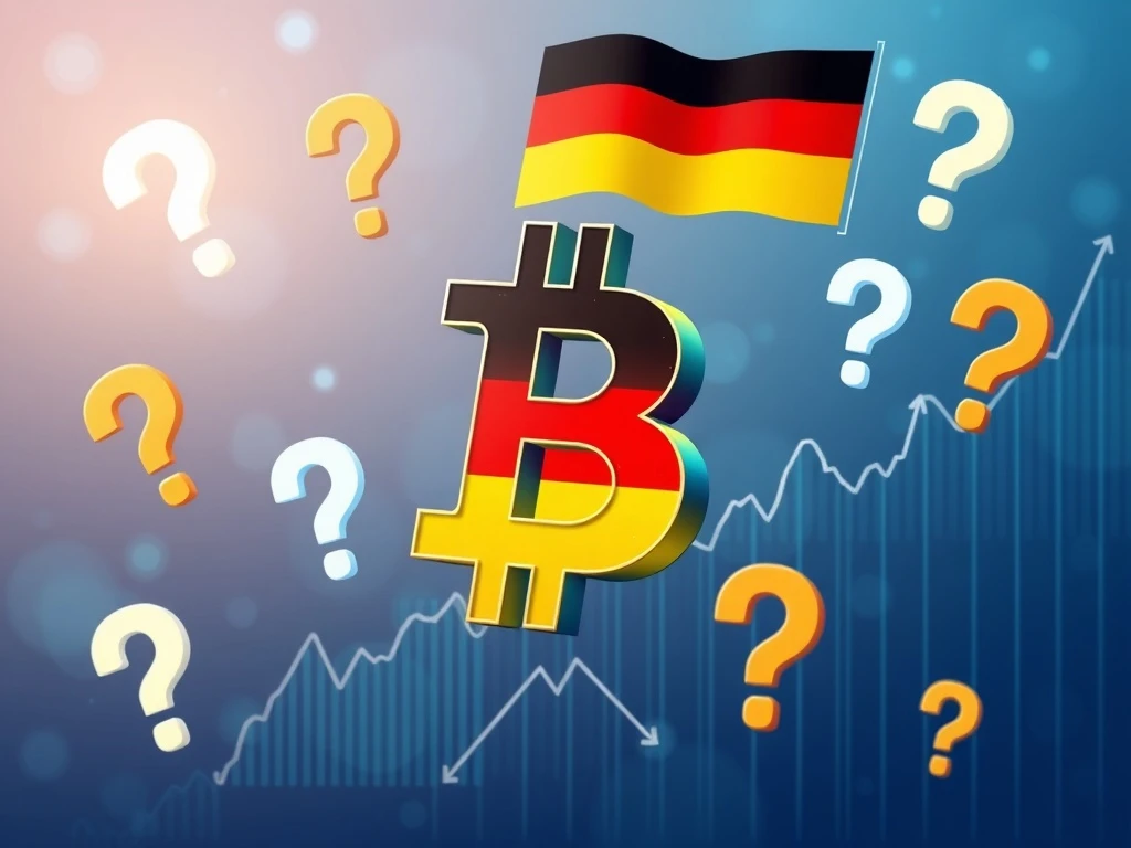 Bitcoin market analysis showing German unseized cryptocurrency impact on price volatility