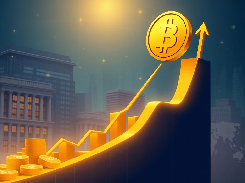 Bitcoin growth trajectory showing institutional adoption driving value toward $1 million target