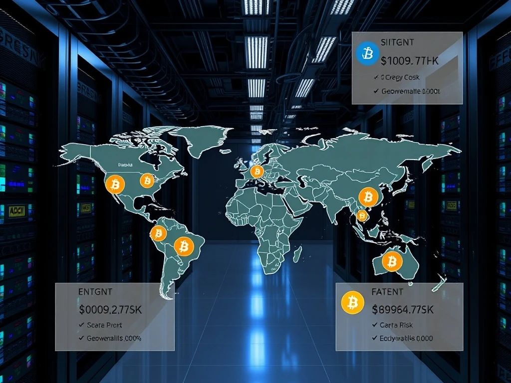 Strategic Bitcoin mining operations showing global energy cost disparities and investment opportunities
