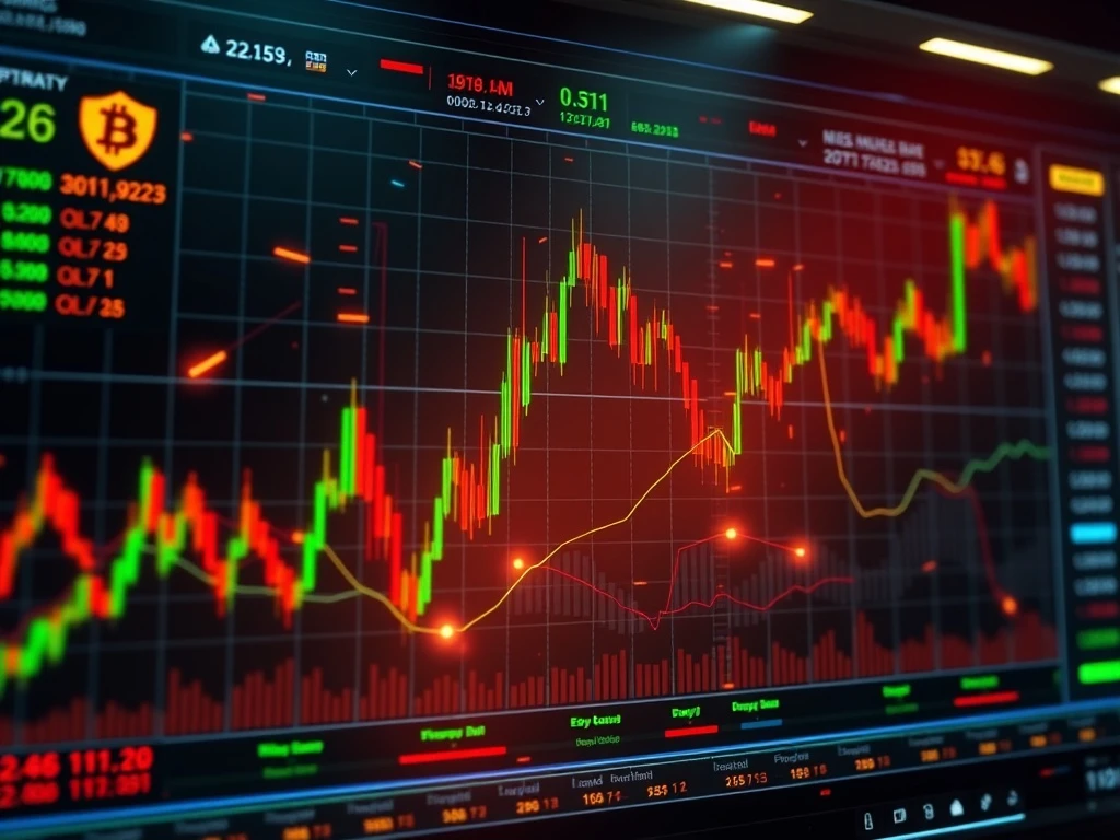 Bitcoin crypto volatility analysis showing market inflection point with trading charts and indicators