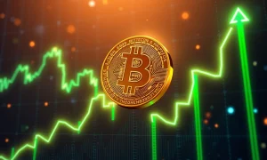 Bitcoin peak prediction showing upward price momentum and market optimism