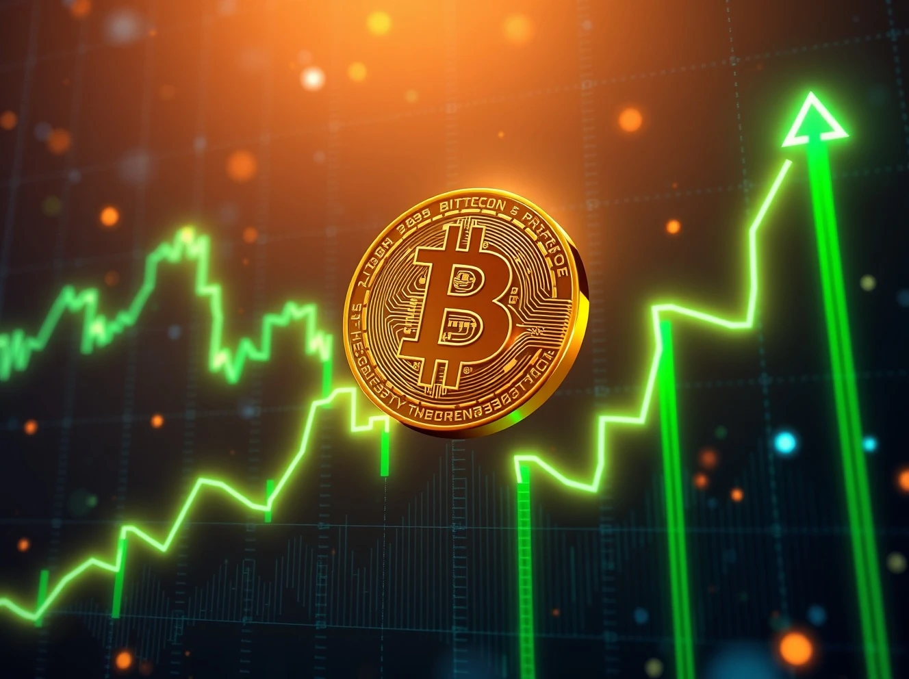 Bitcoin peak prediction showing upward price momentum and market optimism