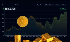 Bitcoin portfolio allocation strategy showing digital gold divergence in modern investment dashboard