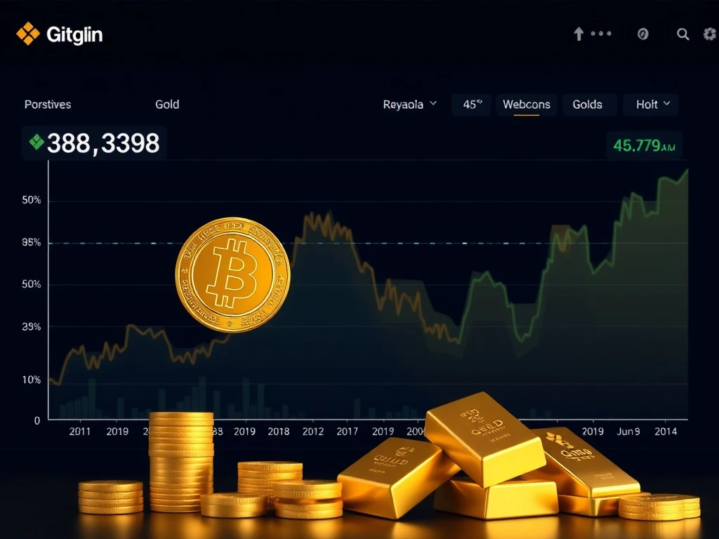 Bitcoin portfolio allocation strategy showing digital gold divergence in modern investment dashboard
